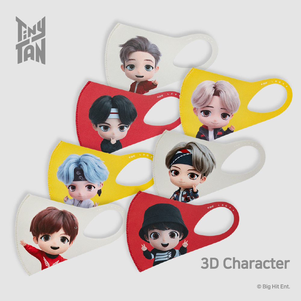 TinyTAN MIC Drop 3D Character Fashion Mask 7 TYPES